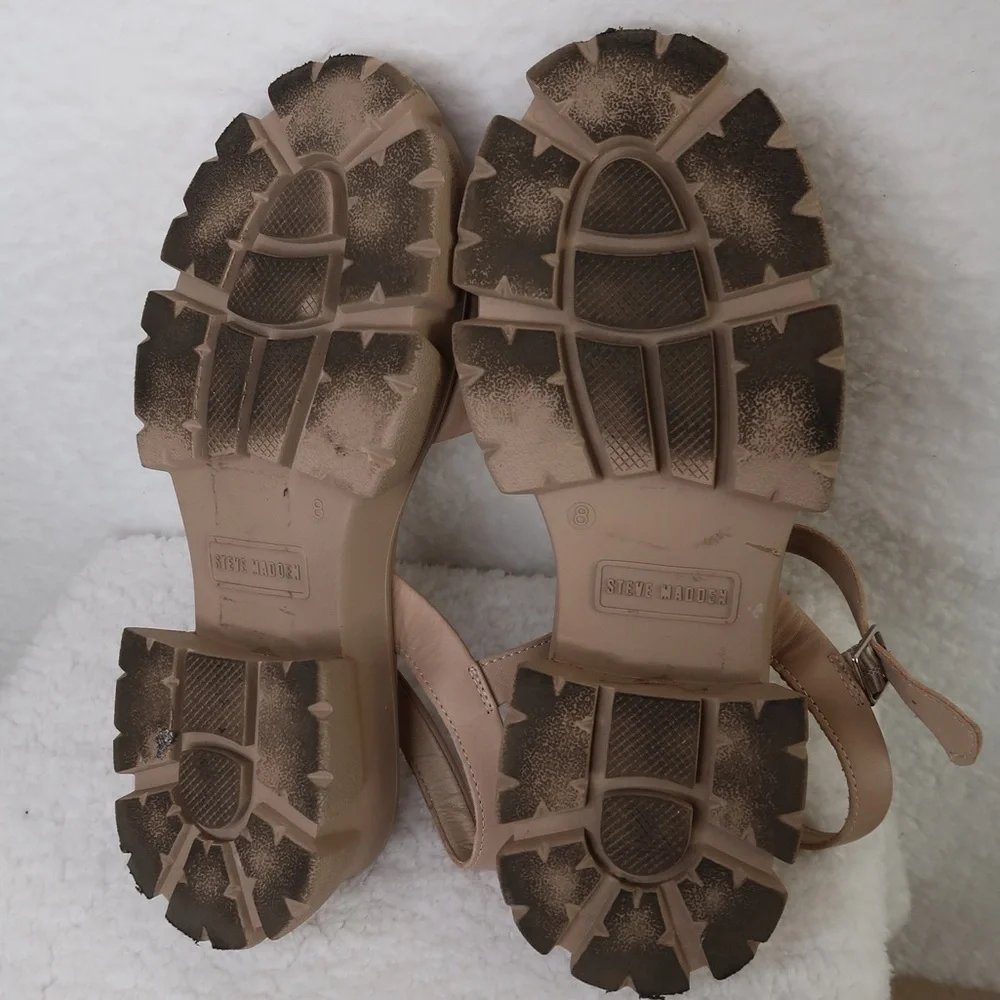 Steve Madden Women's Platform Sandals 8W Summer Vacation Going Out Spring Casual